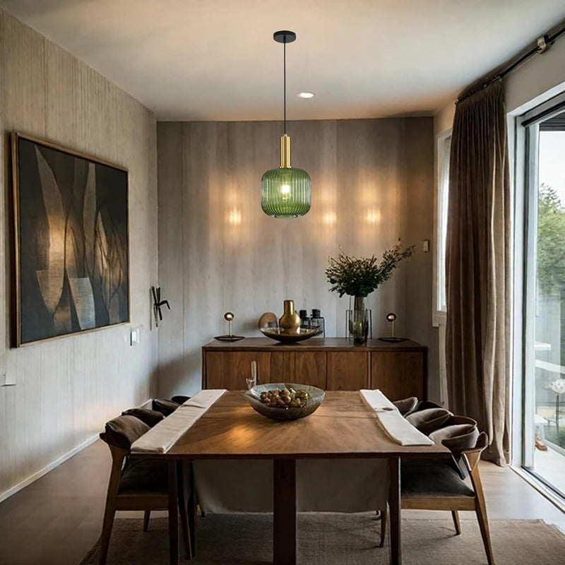 Modern Chandelier Copper Pendant Socket with Amber Glass