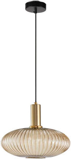 Modern Chandelier Copper Pendant Socket with Amber Glass