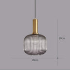 Modern Chandelier Copper Pendant Socket with Amber Glass
