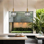Modern Chandelier Copper Pendant Socket with Amber Glass