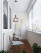 Modern Chandelier Copper Pendant Socket with Amber Glass