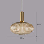 Modern Chandelier Copper Pendant Socket with Amber Glass