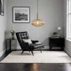 Modern Chandelier Copper Pendant Socket with Amber Glass