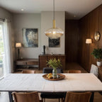Modern Chandelier Copper Pendant Socket with Amber Glass