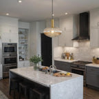 Modern Chandelier Copper Pendant Socket with Amber Glass