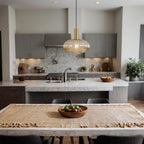 Modern Chandelier Copper Pendant Socket with Amber Glass