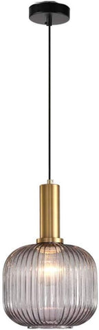 Modern Chandelier Copper Pendant Socket with Amber Glass