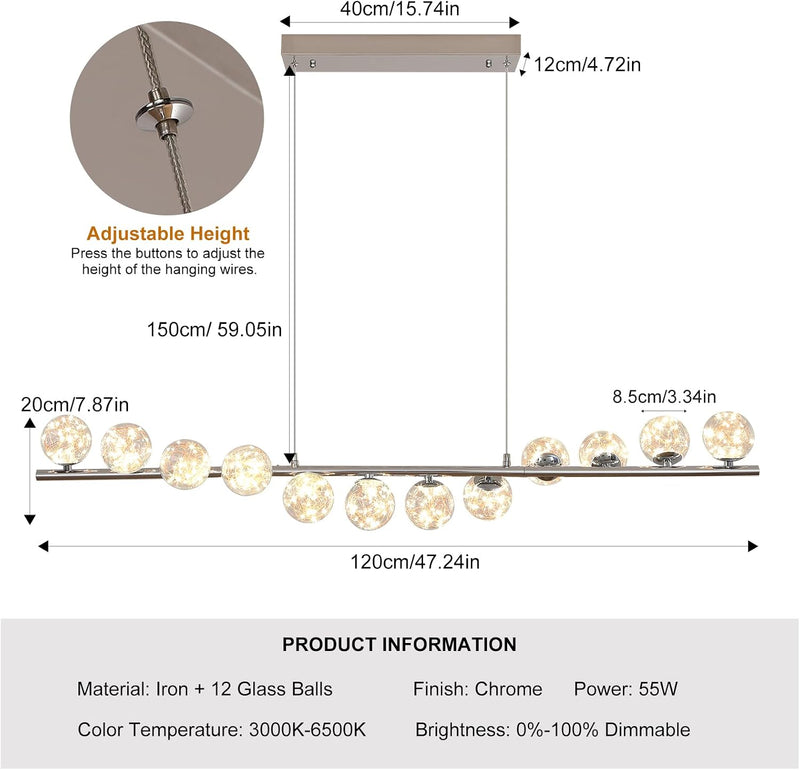Chandeliers Ceiling Light Dimmable LED Kitchen Island Lights