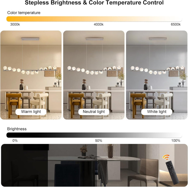 Chandeliers Ceiling Light Dimmable LED Kitchen Island Lights