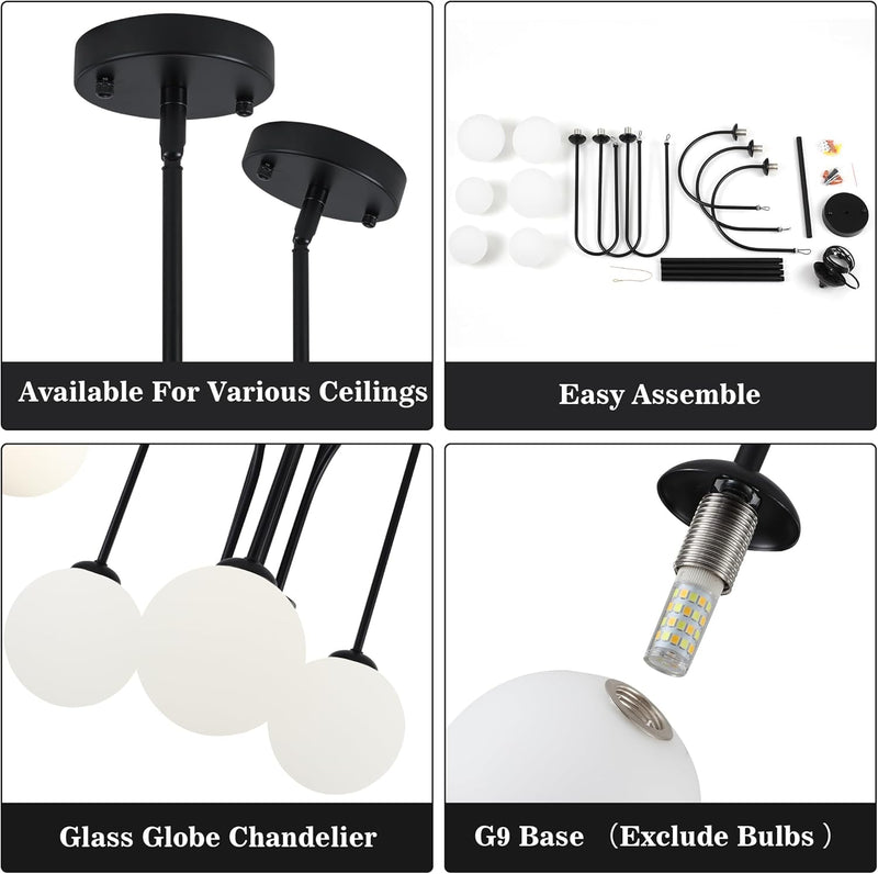 Modern Chandelier 7 Lights Pendant Ceiling Living Room
