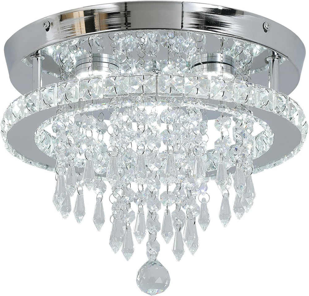 Modern Chrome Crystal Kitchen Ceiling Light 30CM LED