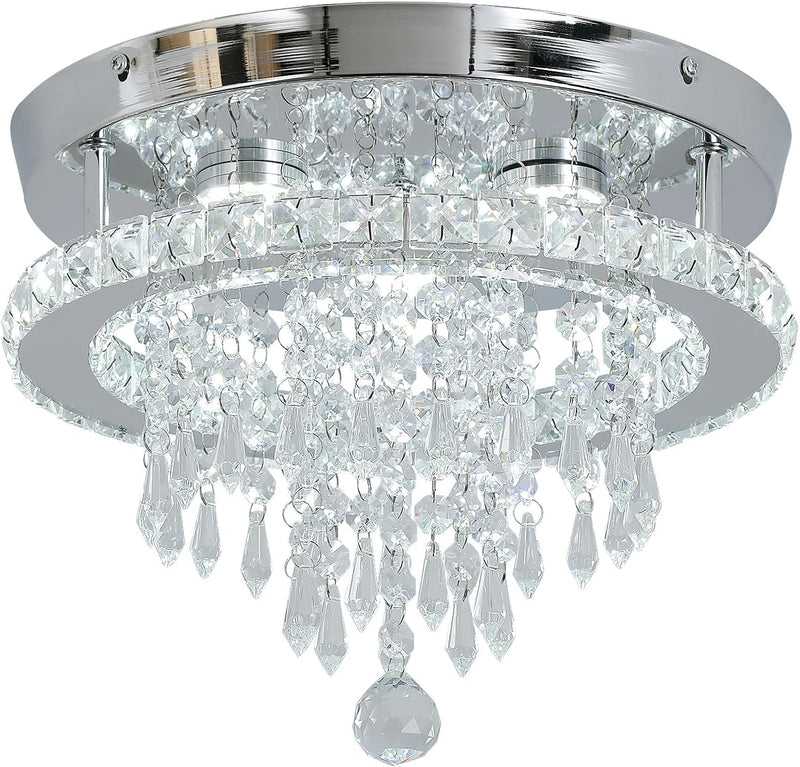 Modern Chrome Crystal Kitchen Ceiling Light 30CM LED