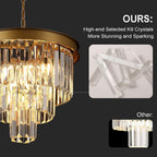 Modern Contemporary K9 Crystal Chandelier Pendant Light 3-Tier