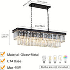 Modern Contemporary K9 Crystal Chandelier Pendant Light 3-Tier