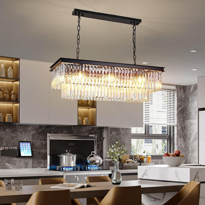 Modern Contemporary K9 Crystal Chandelier Pendant Light 3-Tier