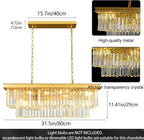 Modern Contemporary K9 Crystal Chandelier Pendant Light 3-Tier