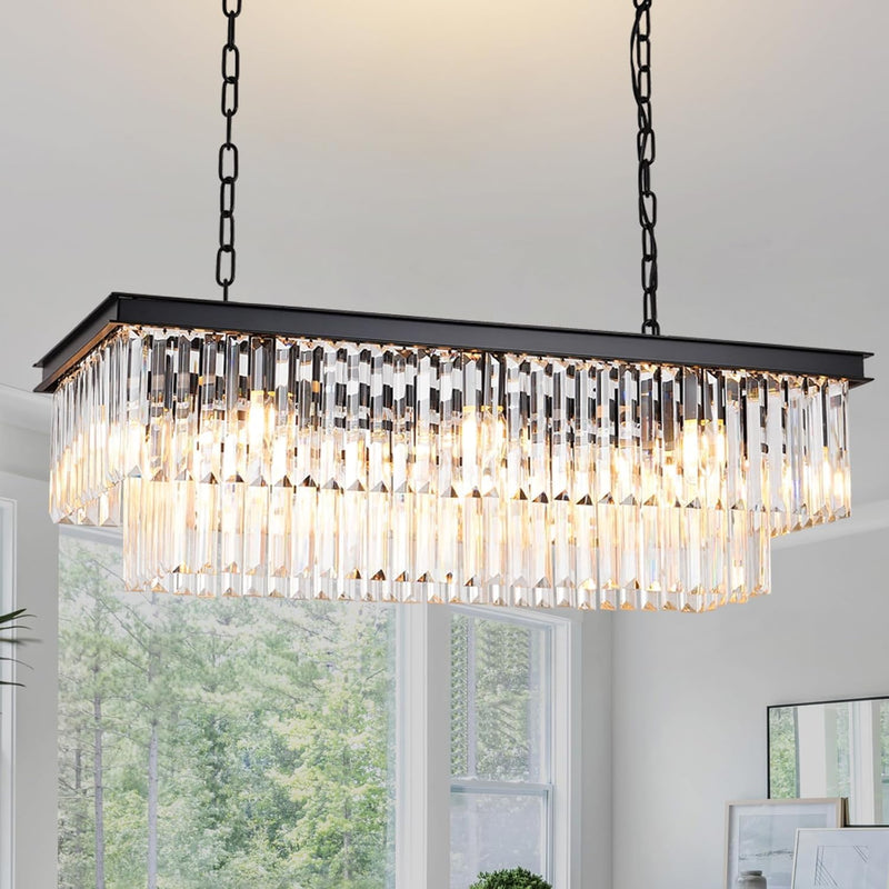 Modern Contemporary K9 Crystal Chandelier Pendant Light 3-Tier