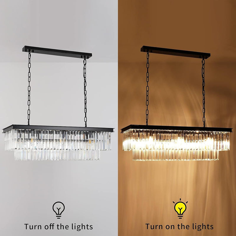 Modern Contemporary K9 Crystal Chandelier Pendant Light 3-Tier