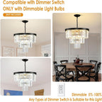 Modern Contemporary K9 Crystal Chandelier Pendant Light 3-Tier