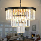 Modern Contemporary K9 Crystal Chandelier Pendant Light 3-Tier