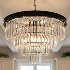 Modern Contemporary K9 Crystal Chandelier Pendant Light 3-Tier