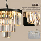 Modern Contemporary K9 Crystal Chandelier Pendant Light 3-Tier