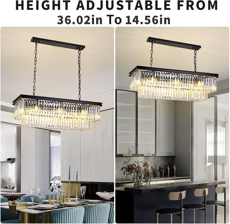 Modern Contemporary K9 Crystal Chandelier Pendant Light 3-Tier