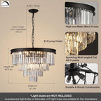 Modern Contemporary K9 Crystal Chandelier Pendant Light 3-Tier