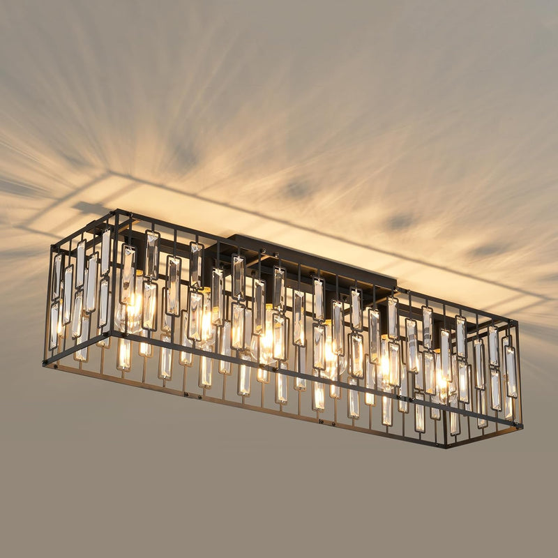 Modern Crystal Ceiling Light 6 Chandelier Lights Fixture