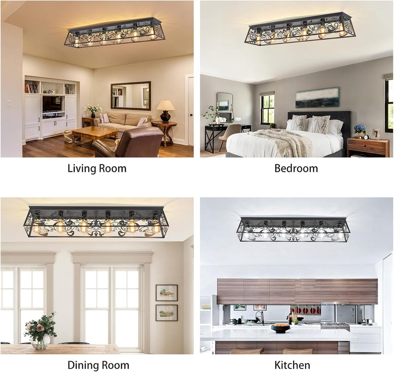 Modern Crystal Ceiling Light 6 Chandelier Lights Fixture