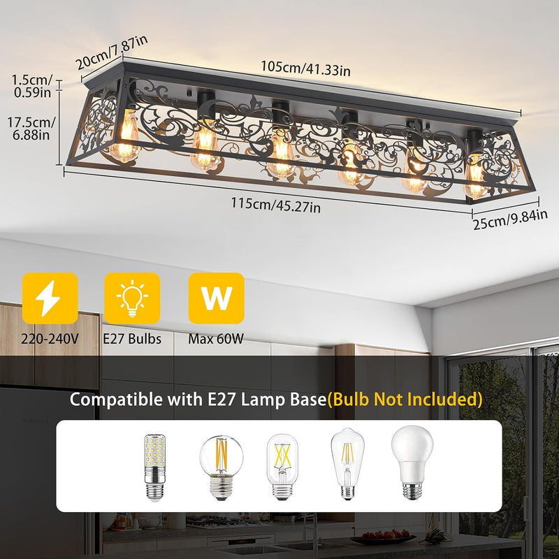Modern Crystal Ceiling Light 6 Chandelier Lights Fixture