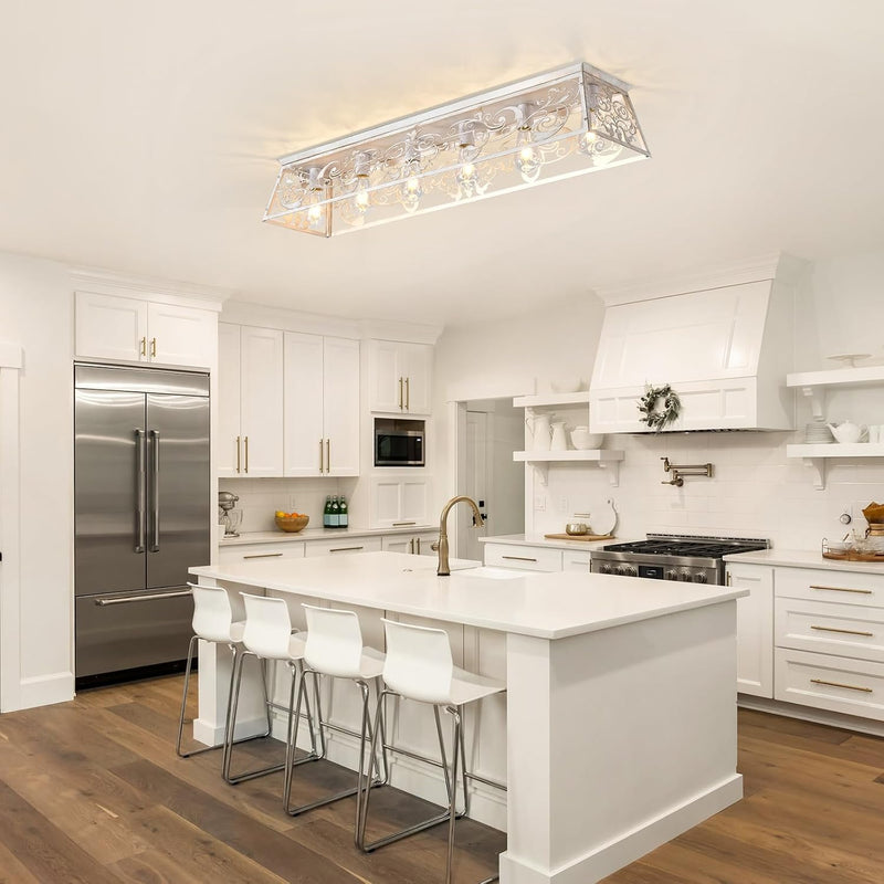 Modern Crystal Ceiling Light 6 Chandelier Lights Fixture