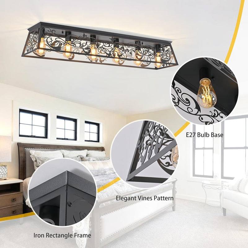 Modern Crystal Ceiling Light 6 Chandelier Lights Fixture