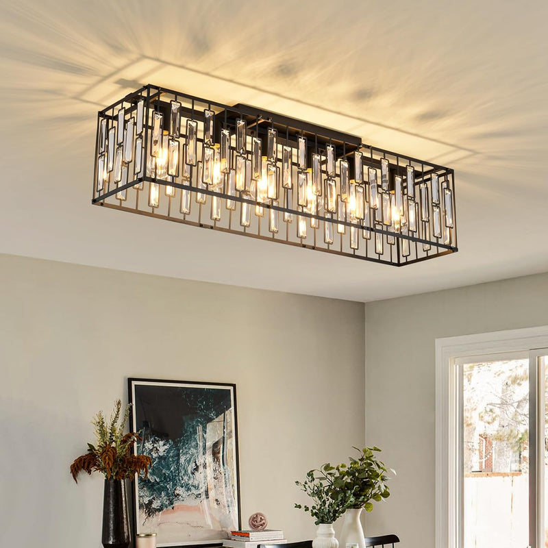 Modern Crystal Ceiling Light 6 Chandelier Lights Fixture