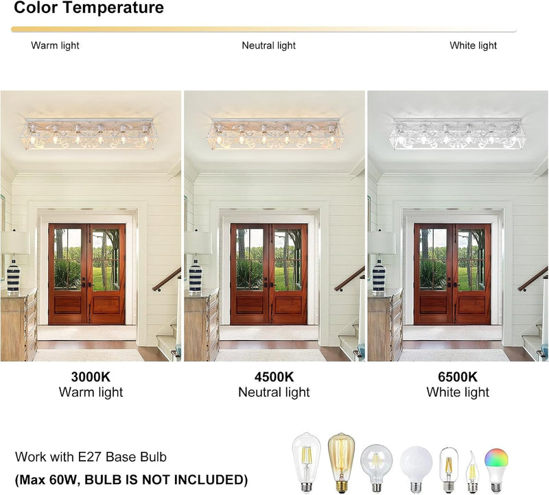 Modern Crystal Ceiling Light 6 Chandelier Lights Fixture