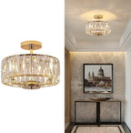 Modern Crystal Ceiling Light Semi Flush Mount Chandelier