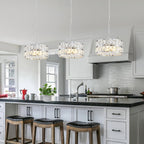 Modern Crystal Ceiling Light Semi Flush Mount Chandelier