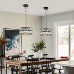 Modern Crystal Ceiling Light Semi Flush Mount Chandelier
