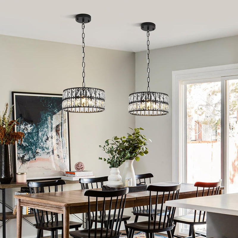 Modern Crystal Ceiling Light Semi Flush Mount Chandelier