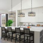 Modern Crystal Ceiling Light Semi Flush Mount Chandelier