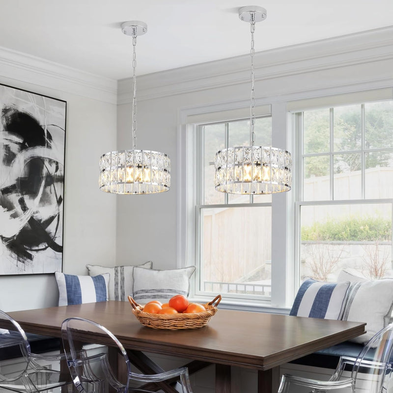 Modern Crystal Ceiling Light Semi Flush Mount Chandelier