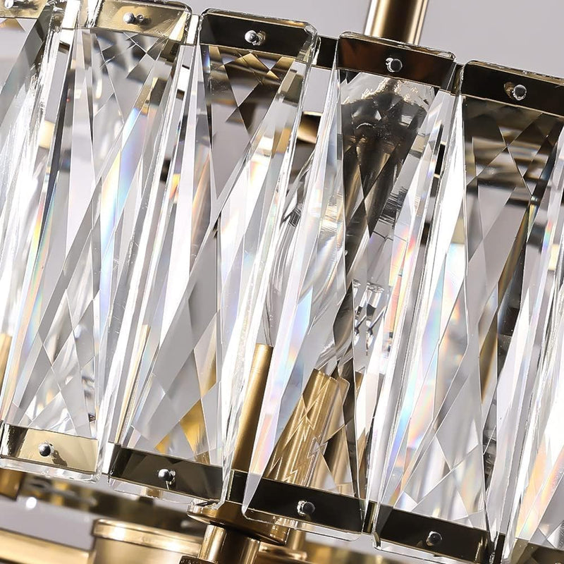 Modern Crystal Ceiling Light Semi Flush Mount Chandelier