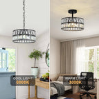 Modern Crystal Ceiling Light Semi Flush Mount Chandelier