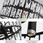 Modern Crystal Ceiling Light Semi Flush Mount Chandelier