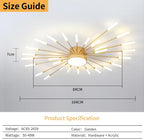 Modern Crystal Ceiling Pendant Light 6 Lights K9