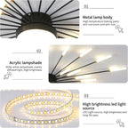 Modern Crystal Ceiling Pendant Light 6 Lights K9