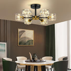 Modern Crystal Ceiling Pendant Light 6 Lights K9