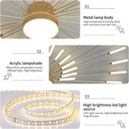 Modern Crystal Ceiling Pendant Light 6 Lights K9