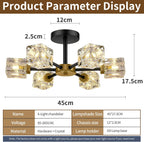 Modern Crystal Ceiling Pendant Light 6 Lights K9