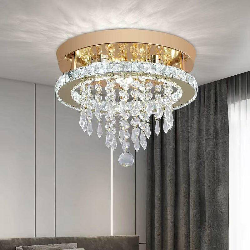 Modern Chrome Crystal Kitchen Ceiling Light 30CM LED